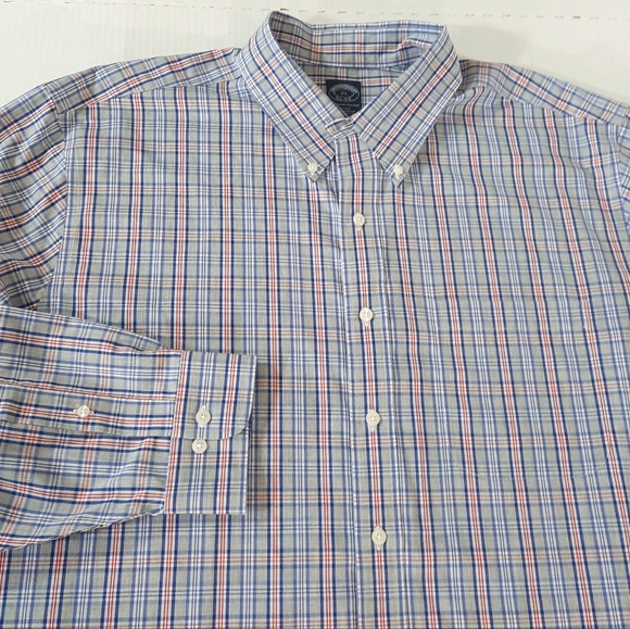Brooks Brothers American Supima Plaid Long Sleeve Shirt - Picture 3 of 7